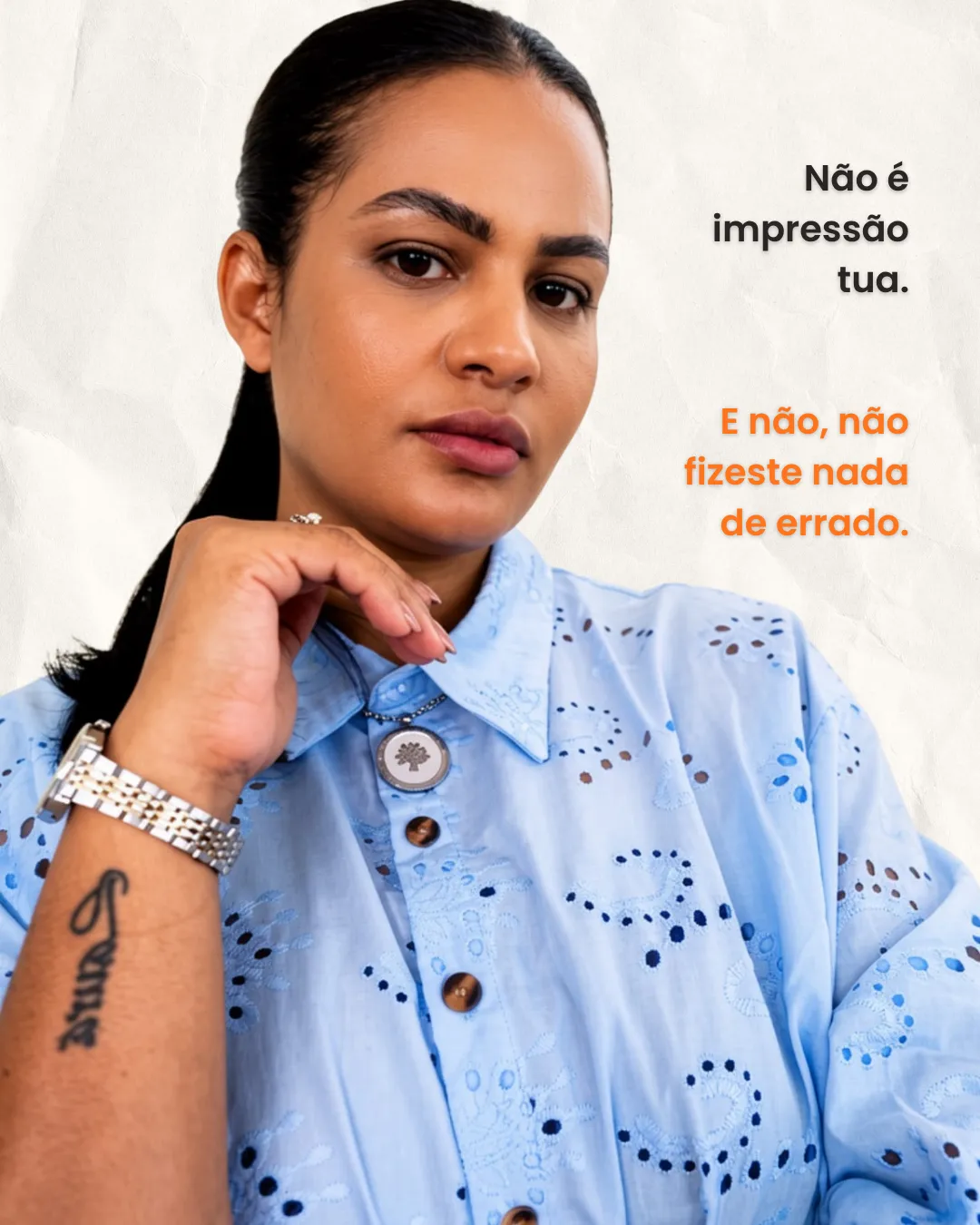Retrato da Naiara Carlos: não é impressão tua, e não fizeste nada de errado