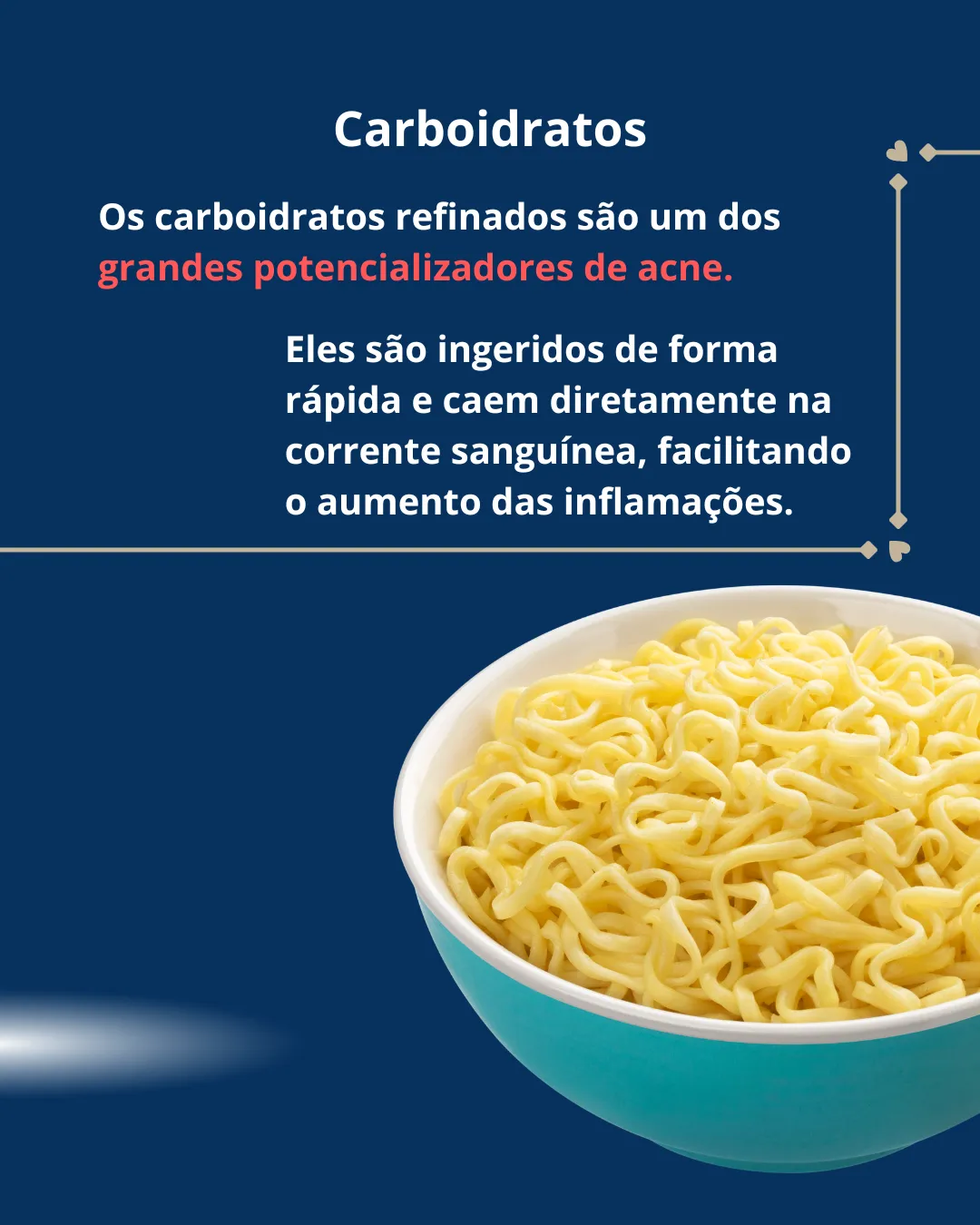 Hidratos de carbono refinados: sobem depressa o açúcar no sangue e associam-se à acne