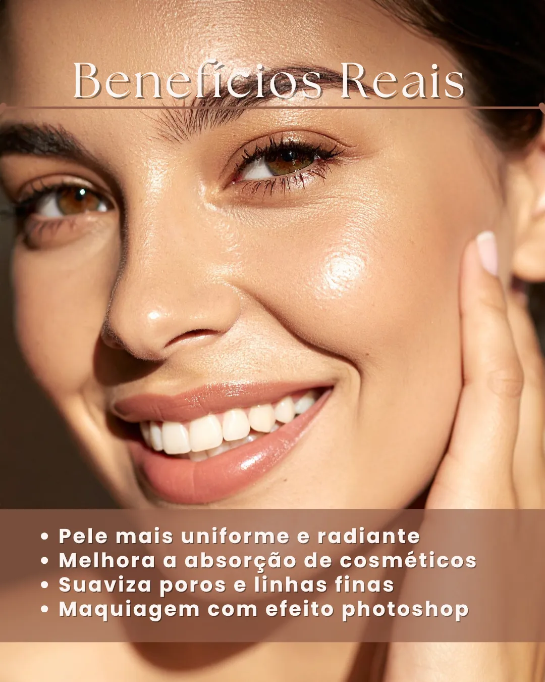 Benefícios do dermaplaning: pele mais uniforme e radiante, melhor absorção dos cosméticos, poros e linhas finas suavizados e uma base mais lisa para a maquilhagem